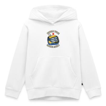Sardinen Retro - Piccolo Pesce Grande Estate - Kinder Premium Organic Hoodie - Weiß - Vorne - AI Model Kid Female (0cm)