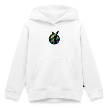 Känguru-Porträt - Kinder Premium Organic Hoodie - Weiß - Vorne - AI Model Kid Female (0cm)