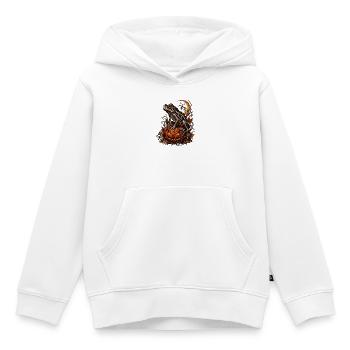 Kroete auf Kuerbis - Kinder Premium Organic Hoodie - Weiß - Vorne - AI Model Kid Female (0cm)