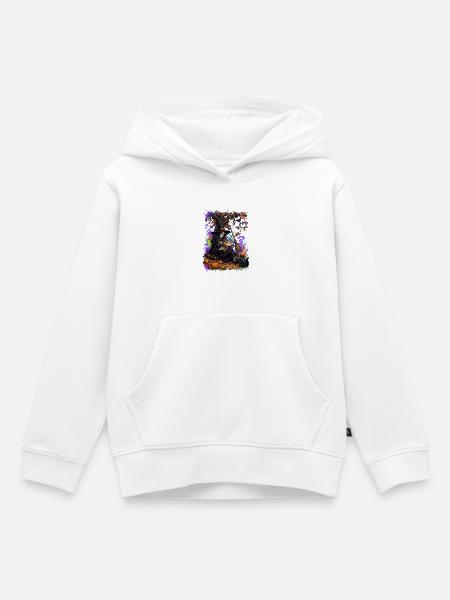 Hexen – Grimoire-Hexe - Kinder Premium Organic Hoodie - Weiß