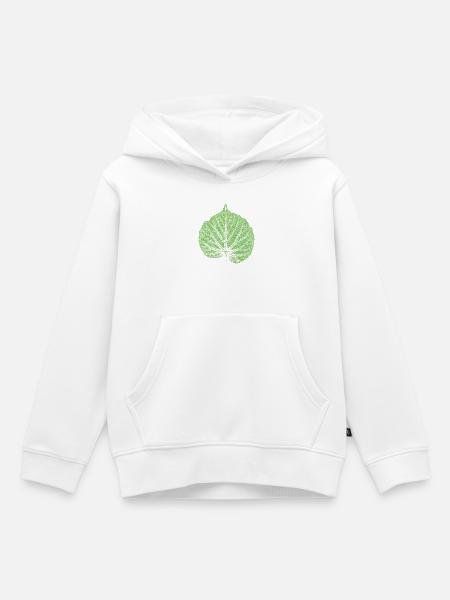 Blatt Linde / Lindenblatt - Natur & Wald - Kinder Premium Organic Hoodie - Weiß
