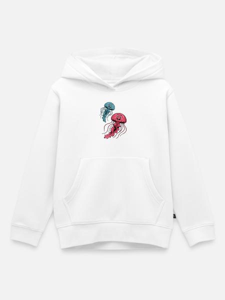 Fröhliche Quallen - Kinder Premium Organic Hoodie - Weiß
