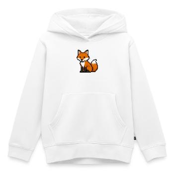 Pixel Fuchs - Kinder Premium Organic Hoodie - Weiß - Vorne - AI Model Kid Female (0cm)