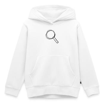 Lupe handgezeichnet - Kinder Premium Organic Hoodie - Weiß - Vorne - AI Model Kid Female (0cm)