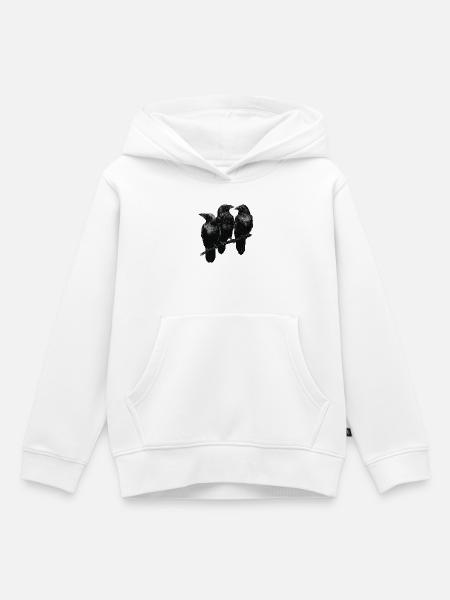 Raben - Kinder Premium Organic Hoodie - Weiß