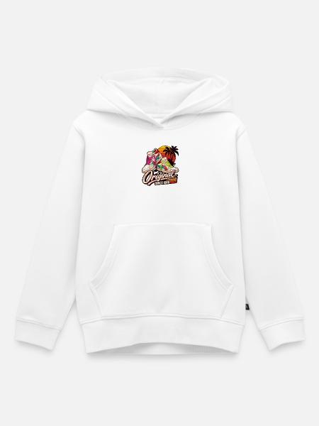 Original 80er Sneaker Sunset - Kinder Premium Organic Hoodie - Weiß