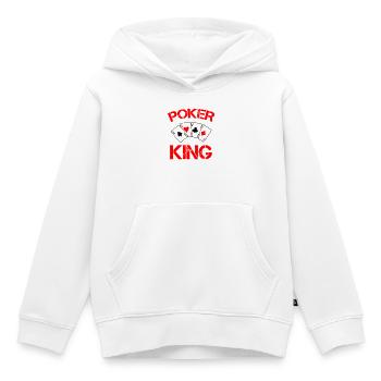 Poker König: Roter Kartenstil - Kinder Premium Organic Hoodie - Weiß - Vorne - AI Model Kid Female (0cm)