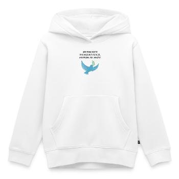 Weigert euch, Feinde zu sein - Kinder Premium Organic Hoodie - Weiß - Vorne - AI Model Kid Female (0cm)