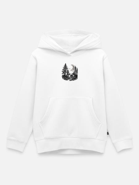 Mystischer Wald - Kinder Premium Organic Hoodie - Weiß
