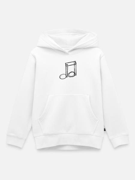 Achtelpaar handgezeichnet - Kinder Premium Organic Hoodie - Weiß