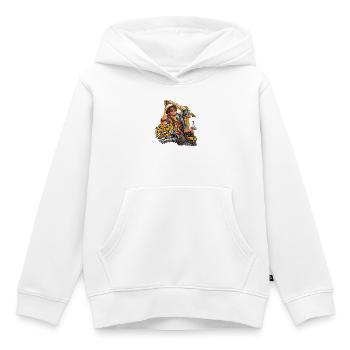 OperatorSkyline Slogan Kran - Kinder Premium Organic Hoodie - Weiß - Vorne - AI Model Kid Female (0cm)