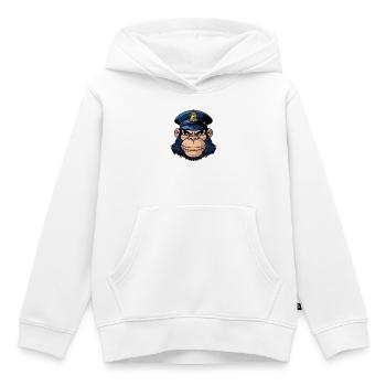 Affen Polizei - Kinder Premium Organic Hoodie - Weiß - Vorne - AI Model Kid Female (0cm)