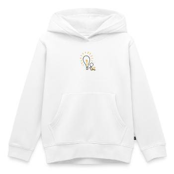 Im Schatten einer Idee (für helle Hintergründe) - Kinder Premium Organic Hoodie - Weiß - Vorne - AI Model Kid Female (0cm)