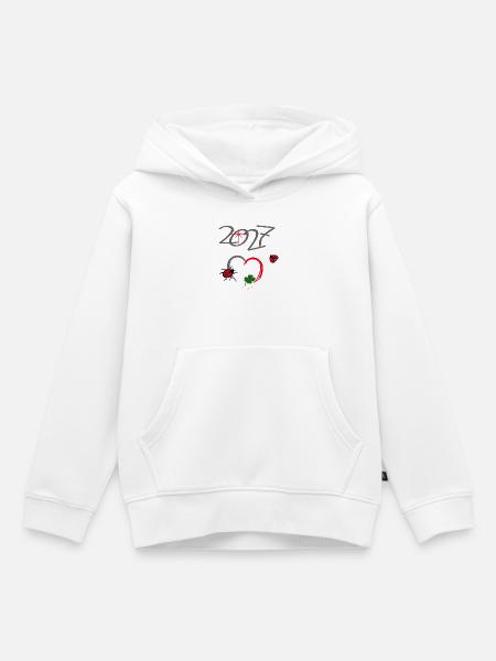Neujahr 2027 Glücksdesign - Kinder Premium Organic Hoodie - Weiß