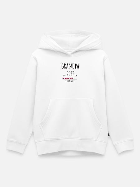 Pregnancy Announcement – Opa 2027 Geschenk - Kinder Premium Organic Hoodie - Weiß