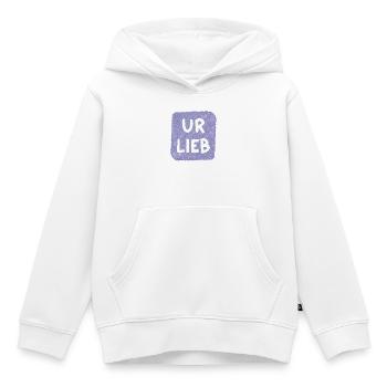 UR LIEB – Süßer Babyspruch zur Geburt Österreich - Kinder Premium Organic Hoodie - Weiß - Vorne - AI Model Kid Female (0cm)