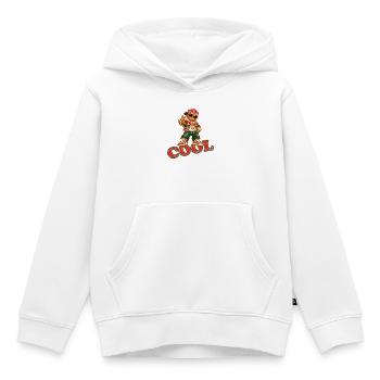 Cooles Lebkuchenmännchen mit COOL-Schriftzug - Kinder Premium Organic Hoodie - Weiß - Vorne - AI Model Kid Female (0cm)