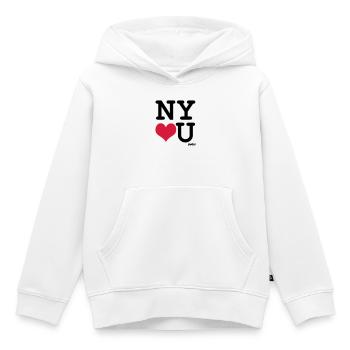 New York loves you - couleurs personnalisables - Sweat Premium à capuche enfant bio - blanc - Devant - AI Model Kid Female (0cm)
