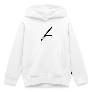 ceinture de sécurité - Sweat Premium à capuche enfant bio - blanc - Devant - AI Model Kid Female (0cm)