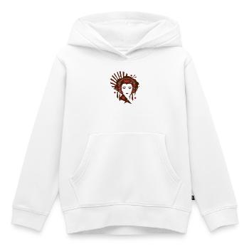 Un geishas japonaises avec un casque - Sweat Premium à capuche enfant bio - blanc - Devant - AI Model Kid Female (0cm)