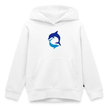 delphin - Kinder Premium Organic Hoodie - Weiß - Vorne - AI Model Kid Female (0cm)