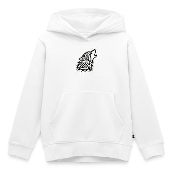 Stammeswolf heulen - Kinder Premium Organic Hoodie - Weiß - Vorne - AI Model Kid Female (0cm)