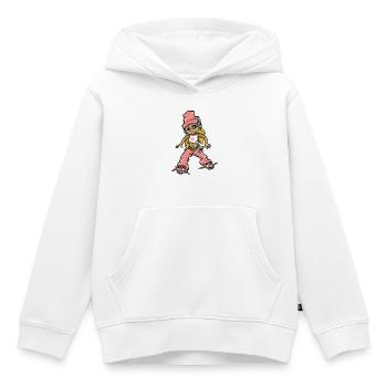 Hip hop fille en rose - Sweat Premium à capuche enfant bio - blanc - Devant - AI Model Kid Female (0cm)