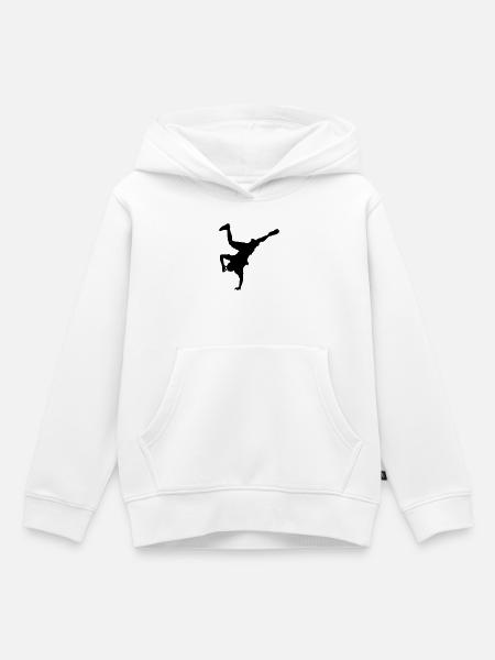 Hip Hop - Sweat Premium à capuche enfant bio - blanc