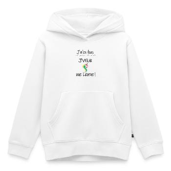Bunte Einhorn Geburtstagsfeier - Kinder Premium Organic Hoodie - Weiß - Vorne - AI Model Kid Female (0cm)