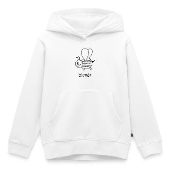 binary, binary system, bee, bienary, binary - Kids Premium Organic Hoodie - white - Front - AI Model Kid Female (0cm)