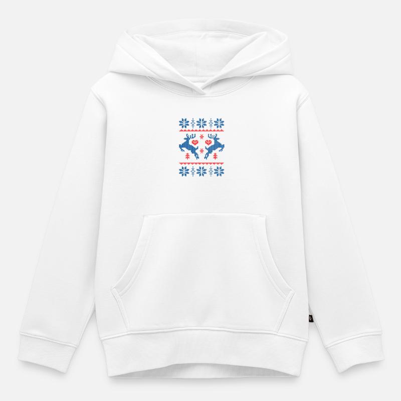 Noël Noël Noël - Sweat Premium à capuche enfant bio - blanc