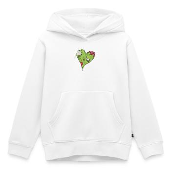Coeur zombie Halloween - Sweat Premium à capuche enfant bio - blanc - Devant - AI Model Kid Female (0cm)