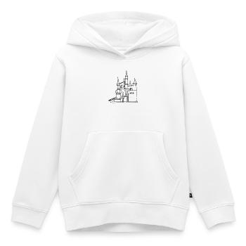 castle - Kids Premium Organic Hoodie - white - Front - AI Model Kid Female (0cm)