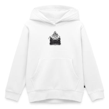 nostalgic antique typewriter with letters - Kids Premium Organic Hoodie - white - Front - AI Model Kid Female (0cm)