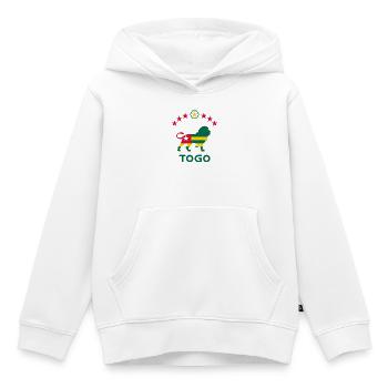 Conception du drapeau du Lion du Togo / Lomé cadeau Afrique - Sweat Premium à capuche enfant bio - blanc - Devant - AI Model Kid Female (0cm)