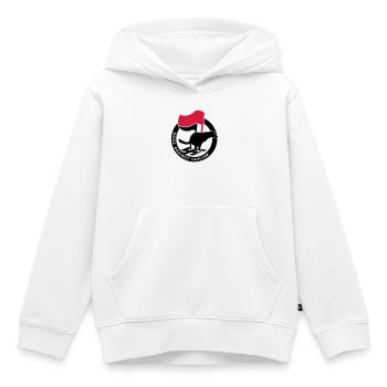 "Dogs Against Fascism" für Antifa Hundebesitzer - Kinder Premium Organic Hoodie - Weiß - Vorne - AI Model Kid Female (0cm)