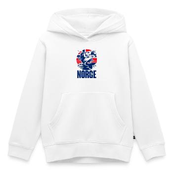 Norvège Pêche Pêcheur Excursion de pêche - Sweat Premium à capuche enfant bio - blanc - Devant - AI Model Kid Female (0cm)