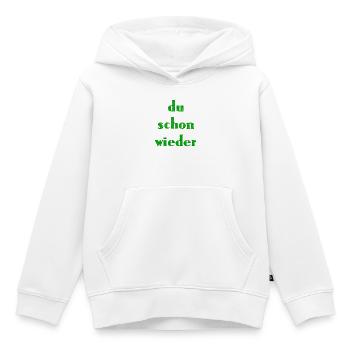 du schon wieder - Kinder Premium Organic Hoodie - Weiß - Vorne - AI Model Kid Female (0cm)