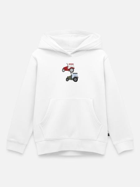 traktor treffen - Kinder Premium Organic Hoodie - Weiß