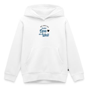 Wir haben den besten Opa der Welt - Kinder Premium Organic Hoodie - Weiß - Vorne - AI Model Kid Female (0cm)