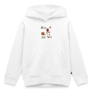 Hello Fall - Kinder Premium Organic Hoodie - Weiß - Vorne - AI Model Kid Female (0cm)