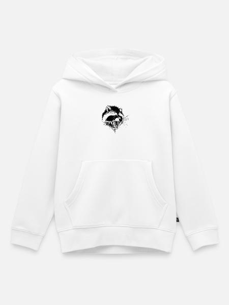 Waschbär - Kinder Premium Organic Hoodie - Weiß