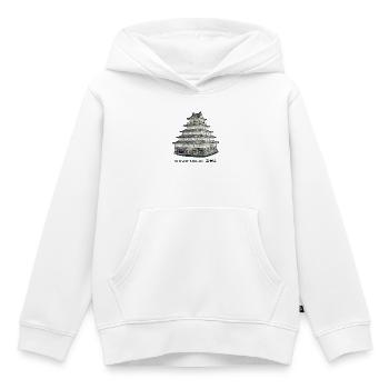 Château de Shimabara, Japon, Beaux Endroits Dessin - Sweat Premium à capuche enfant bio - blanc - Devant - AI Model Kid Female (0cm)