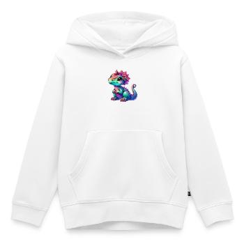 Dinosaurier - Kinder Premium Organic Hoodie - Weiß - Vorne - AI Model Kid Female (0cm)