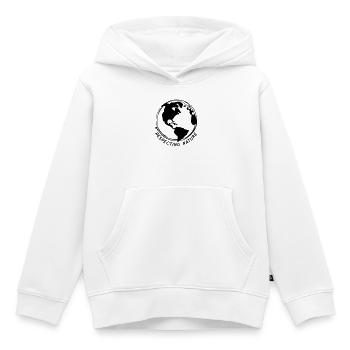 Respecter la nature - Sweat Premium à capuche enfant bio - blanc - Devant - AI Model Kid Female (0cm)