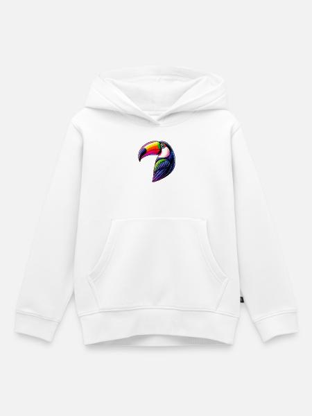 Tukan - Kinder Premium Organic Hoodie - Weiß