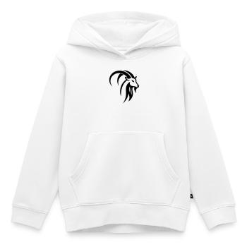 Capricorne - Sweat Premium à capuche enfant bio - blanc - Devant - AI Model Kid Female (0cm)