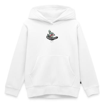 Surf extraterrestre cool - Sweat Premium à capuche enfant bio - blanc - Devant - AI Model Kid Female (0cm)