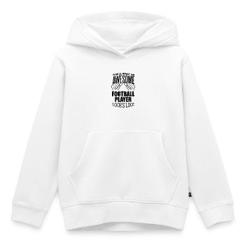 Football Football Football - Sweat Premium à capuche enfant bio - blanc - Devant - AI Model Kid Female (0cm)