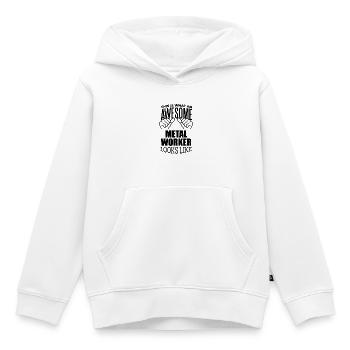 Métallurgiste Métallurgiste Métallurgiste - Sweat Premium à capuche enfant bio - blanc - Devant - AI Model Kid Female (0cm)
